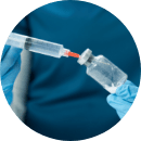 Reconstituting the vial with sterile water for injection-image
