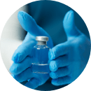 Rolling and tilting the vial to dissolve-image